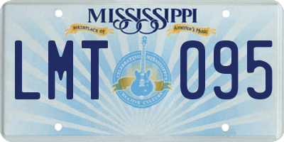 MS license plate LMT095