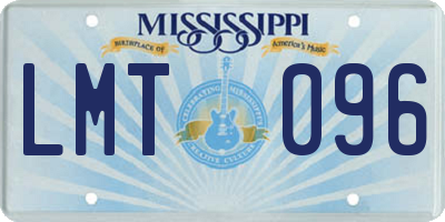 MS license plate LMT096