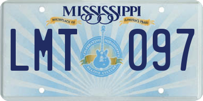 MS license plate LMT097