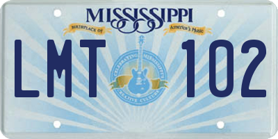 MS license plate LMT102