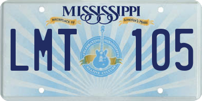 MS license plate LMT105