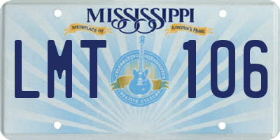 MS license plate LMT106