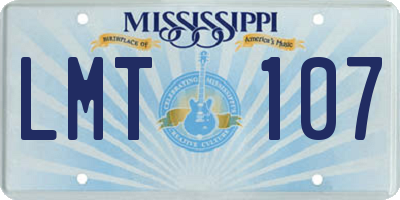 MS license plate LMT107