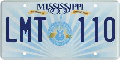 MS license plate LMT110