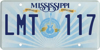 MS license plate LMT117