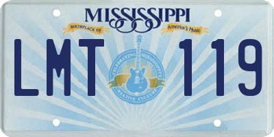 MS license plate LMT119