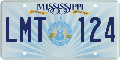 MS license plate LMT124