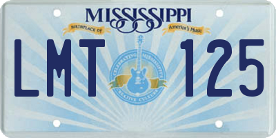 MS license plate LMT125