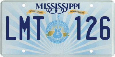 MS license plate LMT126