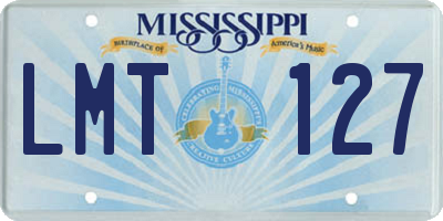 MS license plate LMT127