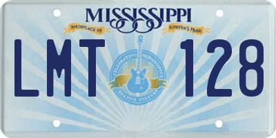MS license plate LMT128
