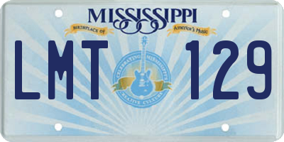 MS license plate LMT129