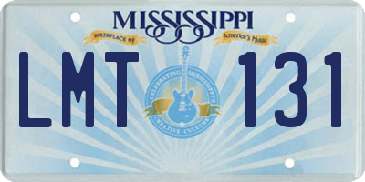 MS license plate LMT131