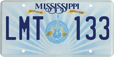 MS license plate LMT133