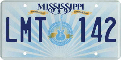 MS license plate LMT142