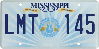 MS license plate LMT145