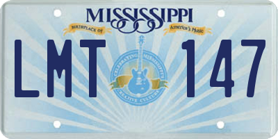 MS license plate LMT147