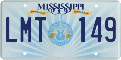 MS license plate LMT149