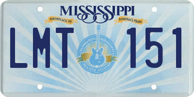 MS license plate LMT151