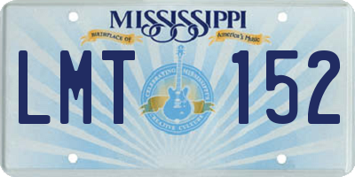 MS license plate LMT152