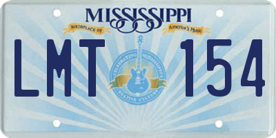 MS license plate LMT154