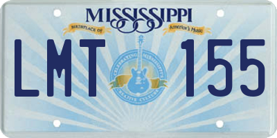 MS license plate LMT155