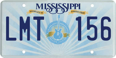MS license plate LMT156