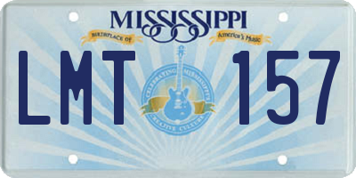 MS license plate LMT157