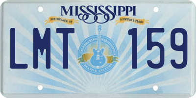 MS license plate LMT159