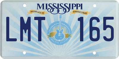 MS license plate LMT165
