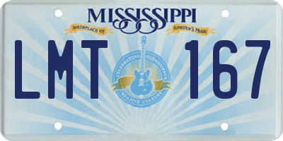 MS license plate LMT167