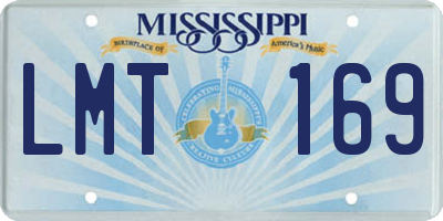 MS license plate LMT169