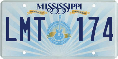 MS license plate LMT174