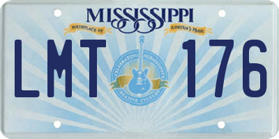 MS license plate LMT176
