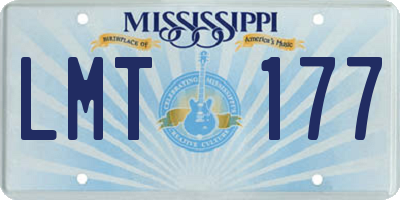 MS license plate LMT177
