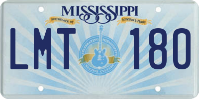MS license plate LMT180