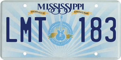MS license plate LMT183