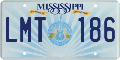 MS license plate LMT186
