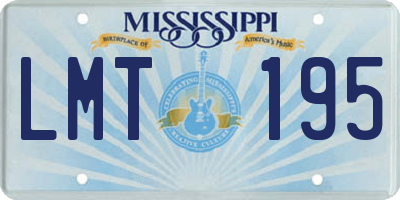 MS license plate LMT195