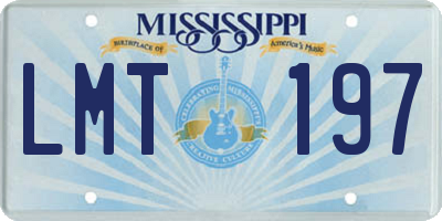 MS license plate LMT197