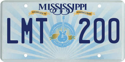 MS license plate LMT200