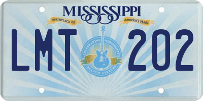 MS license plate LMT202