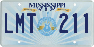 MS license plate LMT211