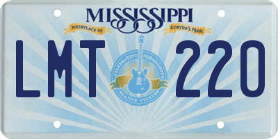 MS license plate LMT220