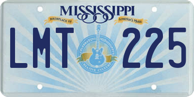 MS license plate LMT225
