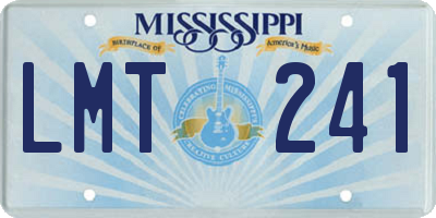 MS license plate LMT241