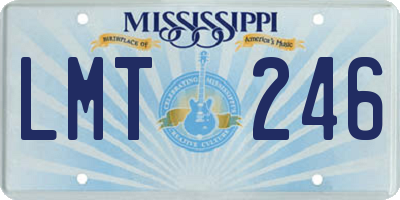 MS license plate LMT246