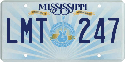 MS license plate LMT247