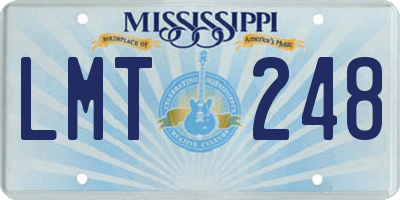 MS license plate LMT248