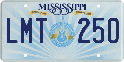 MS license plate LMT250